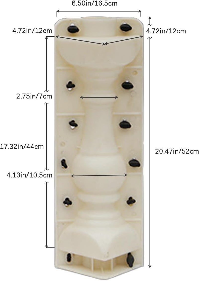 EAIVENY Prefabricated ABS Balcony Mold,Concrete Balustrade Mold Concrete Formwork for Outdoor Construction, DIY Home Improvement, Easy Installation and Reusable Design (Style 5) - Image 2